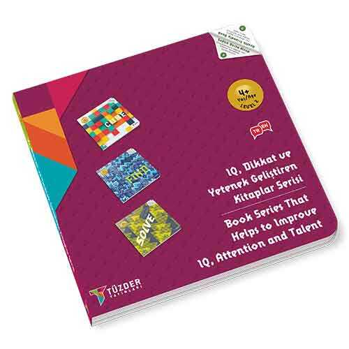 4+ Yaş Level-2 (CUBE-FIND-SOLVE)  / IQ Dikkat Ve Yetenek Geliştiren Kitaplar Serisi