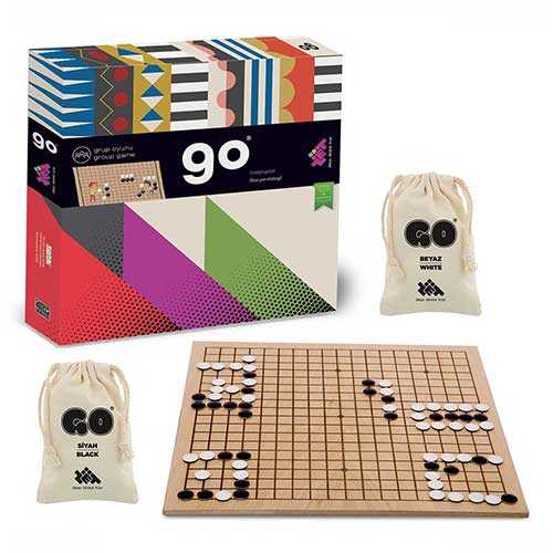 GO Strateji ve Zeka Oyunu (19x19 Turnuva Boyutu) 5+ Yaş 2 Oyuncu