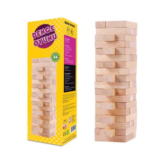 Ahşap DENGE OYUNU 54 Parça 3+ Yaş 2+ Oyuncu